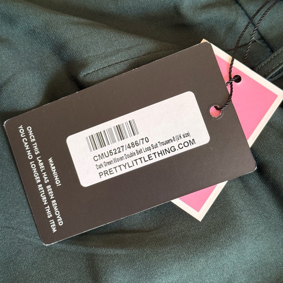 PrettyLittleThing Forest Green Trousers - Picture 5 of 5